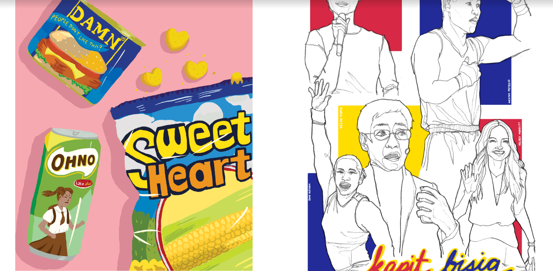 Art from our zine for Filipino Cultural Night 2022, titled Kapit Bisig.